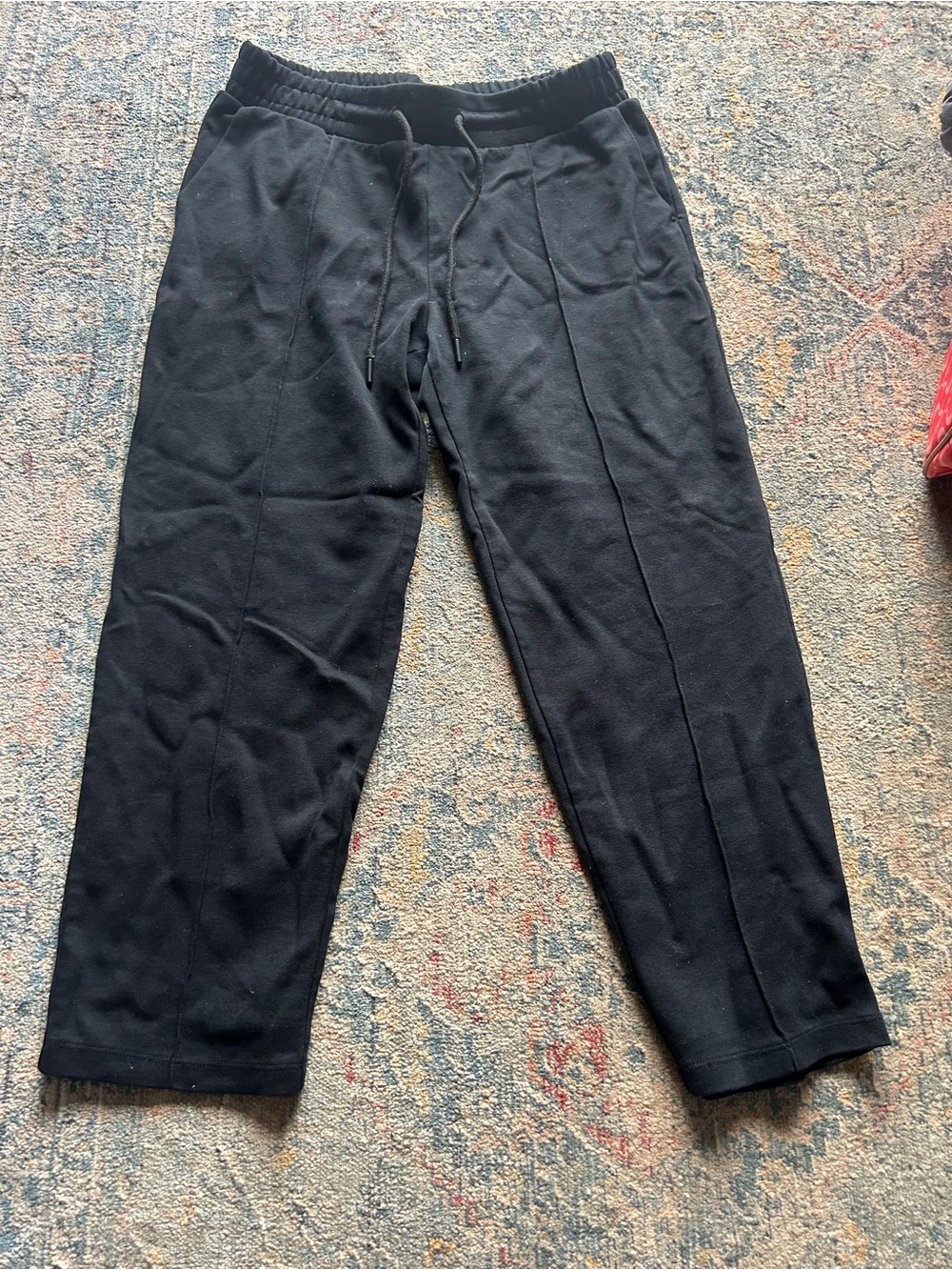 Women Black Drawstring Casual Pants